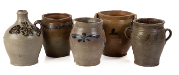 Early NY Stoneware Jars & Jug