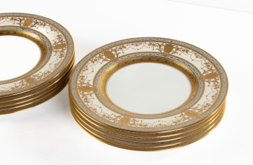 (24) Minton Gilt Porcelain Service Plates