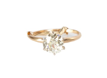 1.60cts. Old Mine Cut Solitaire Diamond Ring
