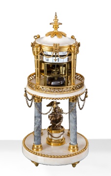 Louis XVI Ormolu & Marble Cercles Tournants Mantel Clock, Gille A Paris, ca. 1775
