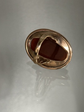 Gold and Hardstone Cameo Ring of Mercury