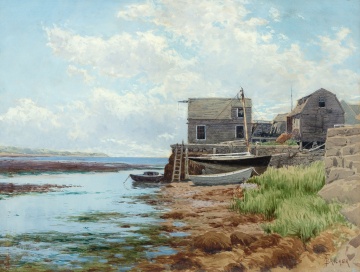Alfred Thompson Bricher (American, 1837-1908) Rocky Shore, Shelter Island, Maine