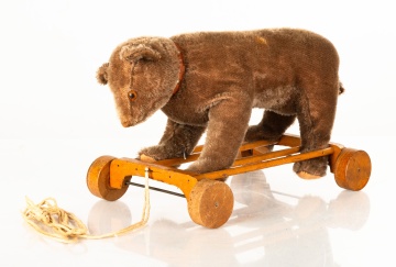 Steiff Mohair Teddy Bear Pull Toy