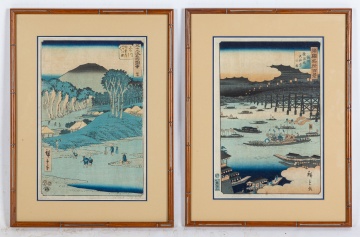 Two Utagawa Hiroshige (Japanese, 1797-1858) Woodblock Prints