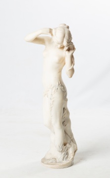 French Female Nude Alabaster Sculpture