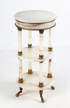 French Onyx Side Table/Pedestal
