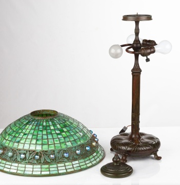 Tiffany Studios Jeweled Geometric Table Lamp