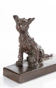 Edith B. Parsons (American, 1878-1956) Terrier Bronze Bookends