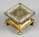 Gold Gilt & Silver 17th Century Table Clock