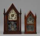 Gothic Shelf Clock & Miniature Steeple Clock