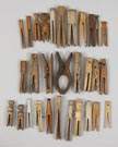 Lg. Group of 30 Primitive Clothespins