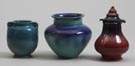3 Lulu Scott Backus Art Pottery Vases