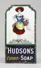 Hudson's Extract of Soap Porcelain Sign