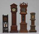 Lot of 4 Miniature Clocks