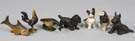 L - Group of 3 Cast Iron Bottle Opener Animals, R - Group of 4 Cast Iron Paperweight Dogs