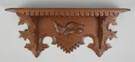 Carved Walnut Clock Shelf w/Eagle