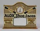 Alox Shoe Lace Tin Advertising Clock