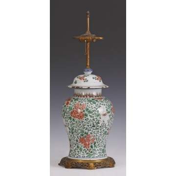 Chinese Porcelain Vase, converted to lamp