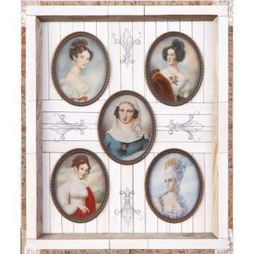 19th Cent. French Paintings on Ivory