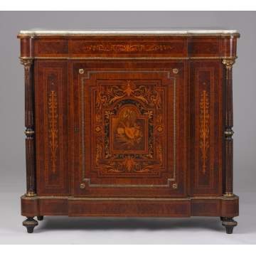 19th Cent. French Marble Top Side Cabinet