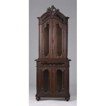 French Carved Oak Cabinet