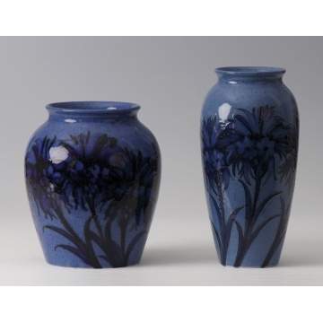 Sgn. Moorcroft Blue Cornflower Vases