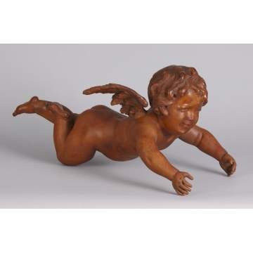 Carved Wood Putti