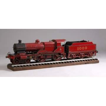 Eleanor Phillips Fine Iron, Metal & Brass Working Steam Model Locomotive & Tender