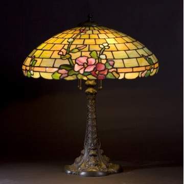 Duffner & Kimberly Floral Leaded Glass Lamp