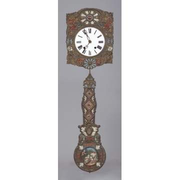French Morbier Wall Clock