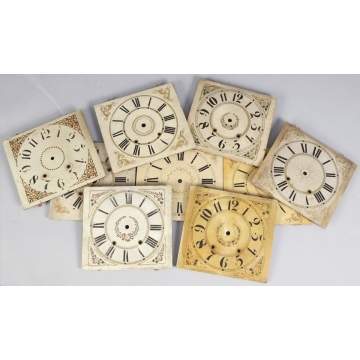 Group of 9 Painted Wood Dials