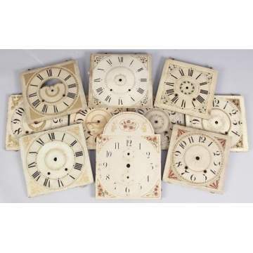 Group of 10 Painted Wood Dials