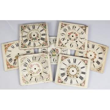 Group of 7 Painted Wood Dials