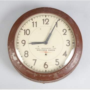 Naval Observatory Time, Western Union Electric Wall Clock