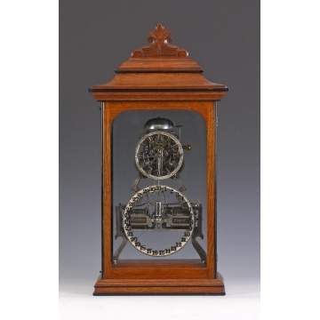 Fine Ithaca Box Skeleton Clock