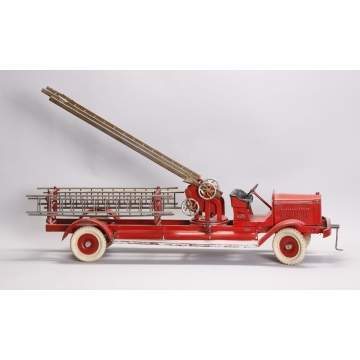 Kingsbury Toys Pressed Steel Fire Ladder Truck
