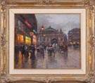 Edouard Leon Cortes  (French, 1882 - 1969) Evening street scene