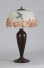 Pairpoint Puffy Hummingbird & Rose Lamp