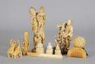 Group of Carved Oriental Figures & Accessories