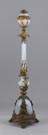 Gilt Brass & Opalescent Adjustable Floor Lamp