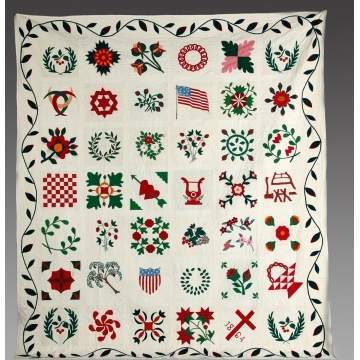 Rare 19th Cent. NY State Friendship Quilt