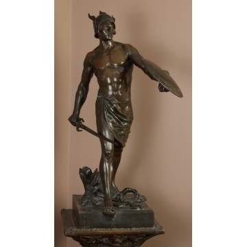 Emile Louis Picault (French 1839-1915) Bronze "Pro-Jure: Gallic War"
