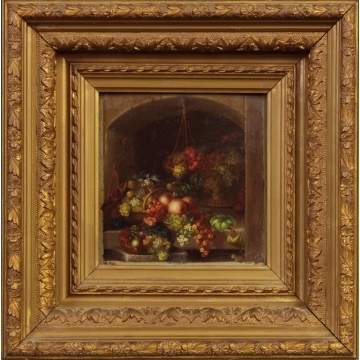 Adelheid Dietrich (American Painter, 1827-1891) Still life of fruit