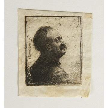 Correction: Jean Pierre Norblin de la Gourdine Etching (French 1745-1830), man facing right