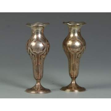 A Fine Pair of Tiffany & Co. Makers Sterling Vases