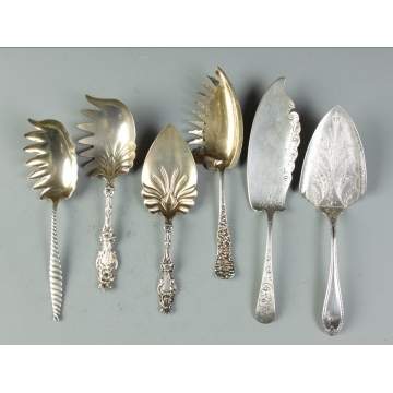 Group of 6 Sterling Serving Pcs.