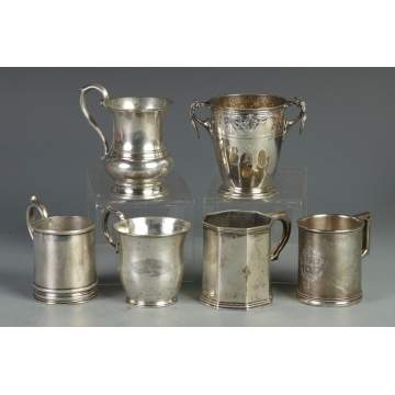 Group of 6 Silver Children's Cups