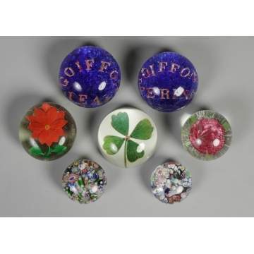 Group of 7 Paperweights