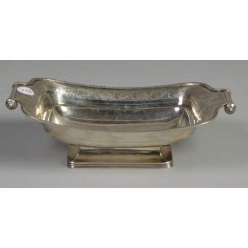 Coin Silver Handled Serving Dish