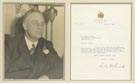 Don Stone Photo of Franklin D. Roosevelt & Sgn. Letter